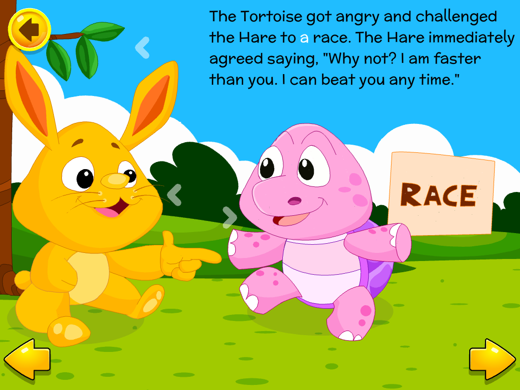 The classic, "The hare and the tortoise" fable